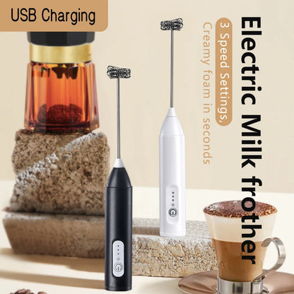 3-Speed Wireless Milk Frother – USB Rechargeable Handheld  Foam Maker for Latte, Cappuccino & Matcha | CasaFlow