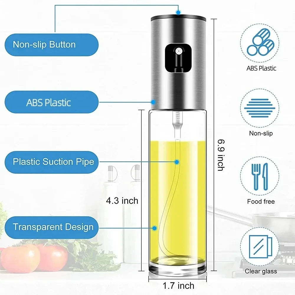 Oil Mister Spray Bottle – Refillable Olive Oil Sprayer for Air Fryer, Grill & Cooking | CasaFlow