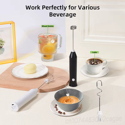 3-Speed Wireless Milk Frother – USB Rechargeable Handheld  Foam Maker for Latte, Cappuccino & Matcha | CasaFlow