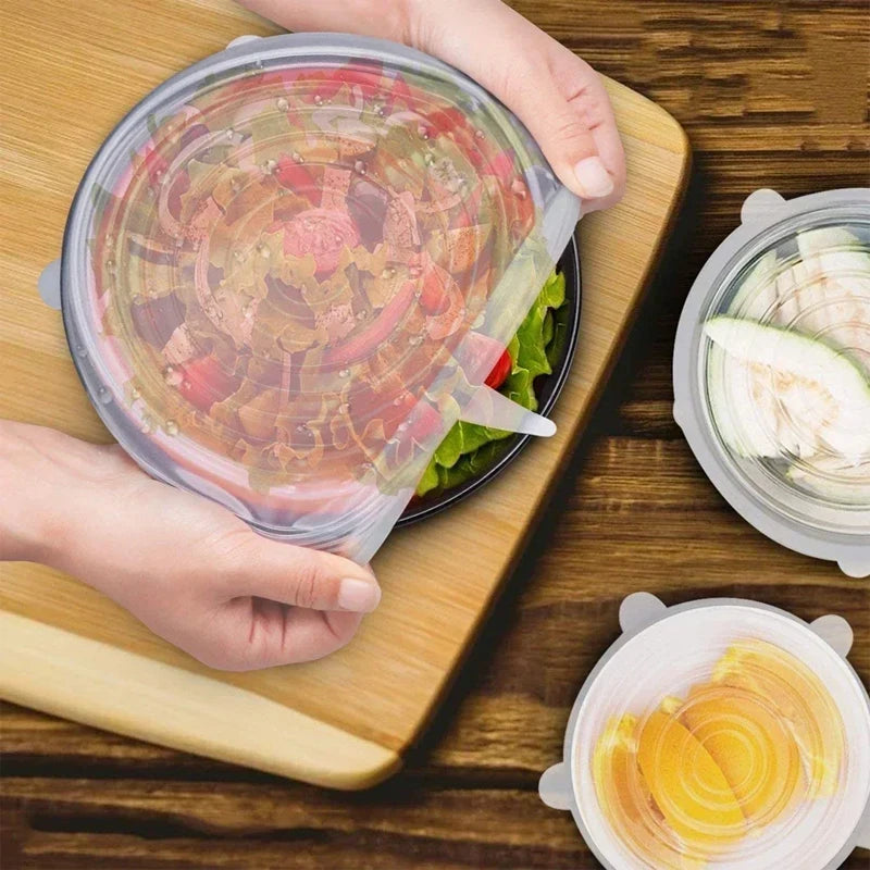 Silicone Stretch Lids Set (6-Piece) – Reusable Food Covers for Bowls, Cans & Containers | CasaFlow