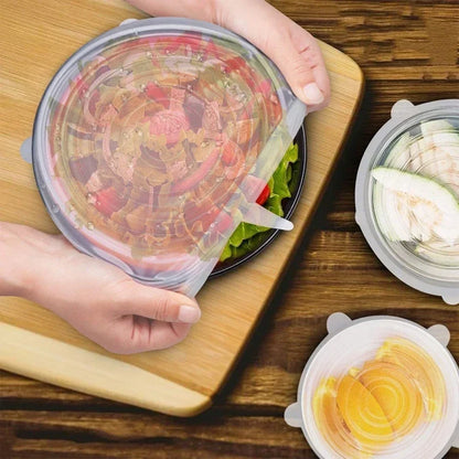 Silicone Stretch Lids Set (6-Piece) – Reusable Food Covers for Bowls, Cans & Containers | CasaFlow