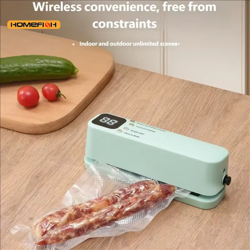Vacuum Food Sealer – Portable Electric Freshness Keeper for Bags & Containers | CasaFlow