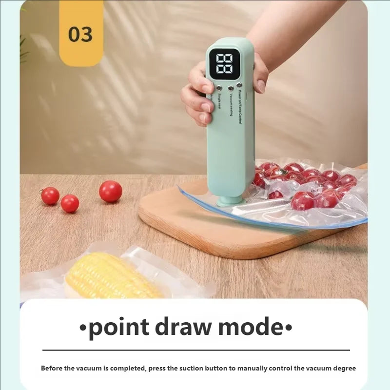 Vacuum Food Sealer – Portable Electric Freshness Keeper for Bags & Containers | CasaFlow